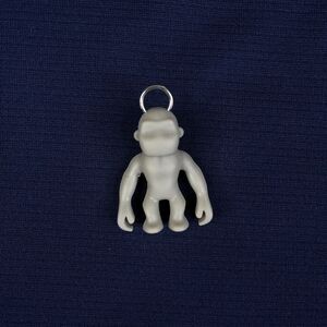 Kipling Bag Charm Keychain Figurine Gorilla Monkey Gray 1.75” Rubber
